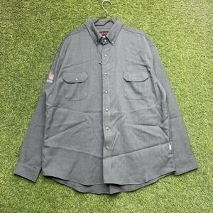 Drifire Long Sleeve Button Up Shirt Mens 2XL Denim Chambray Workwear NWOT